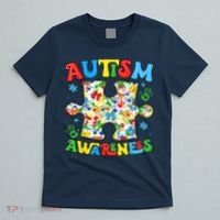 Autism Awareness Coquette Bow Autism Awareness Puzzle Piece T-Shirt thumb 5