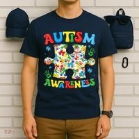 Autism Awareness Coquette Bow Autism Awareness Puzzle Piece T-Shirt thumb 6