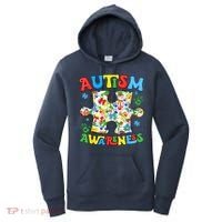 Autism Awareness Coquette Bow Autism Awareness Puzzle Piece Women's Hoodie thumb 0