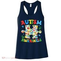 Autism Awareness Coquette Bow Autism Awareness Puzzle Piece Women's Tank Top thumb 0