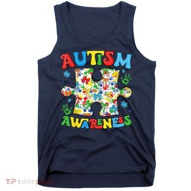 Autism Awareness Coquette Bow Autism Awareness Puzzle Piece Tank Top
