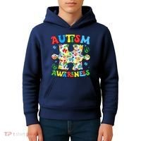 Autism Awareness Coquette Bow Autism Awareness Puzzle Piece Kids Hoodie thumb 4