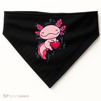 Axolotl Axolotl Cute Heart USA-Made Doggie Bandana