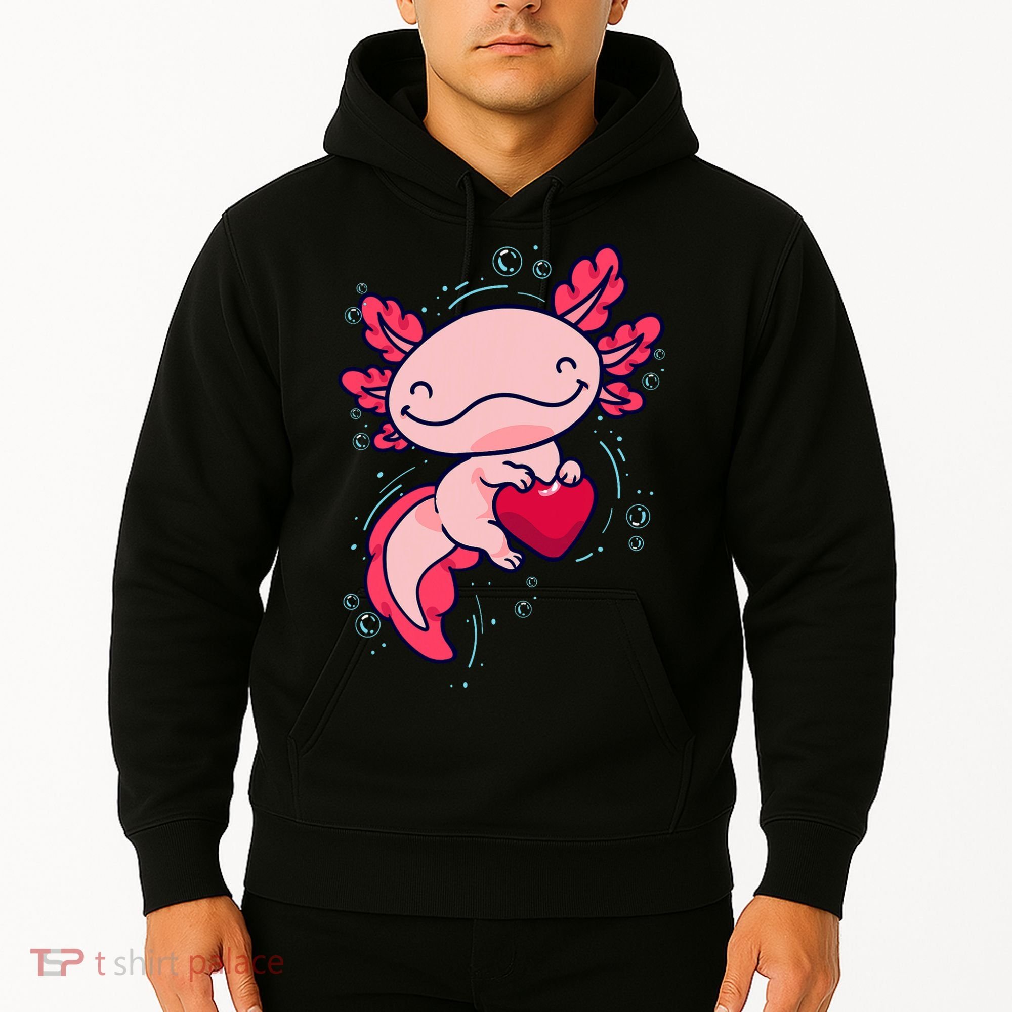 Axolotl Axolotl Cute Heart Hoodie