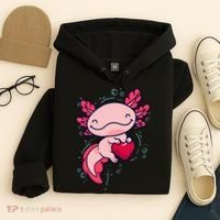 Axolotl Axolotl Cute Heart Hoodie thumb 4