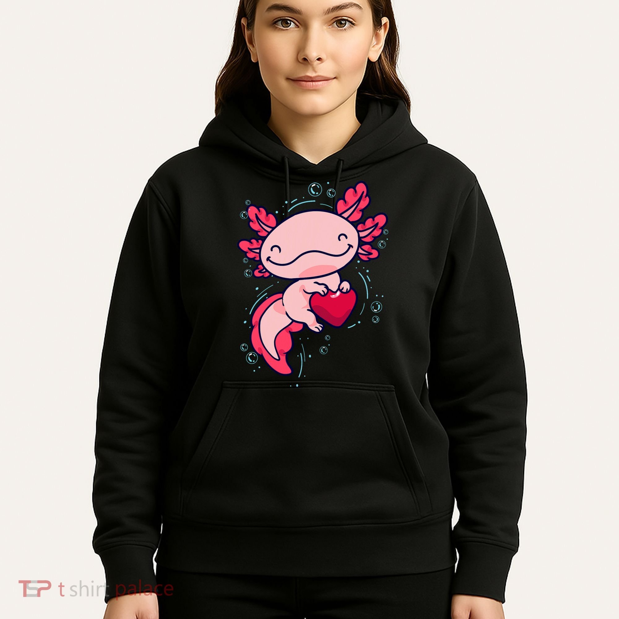 Axolotl Axolotl Cute Heart Hoodie