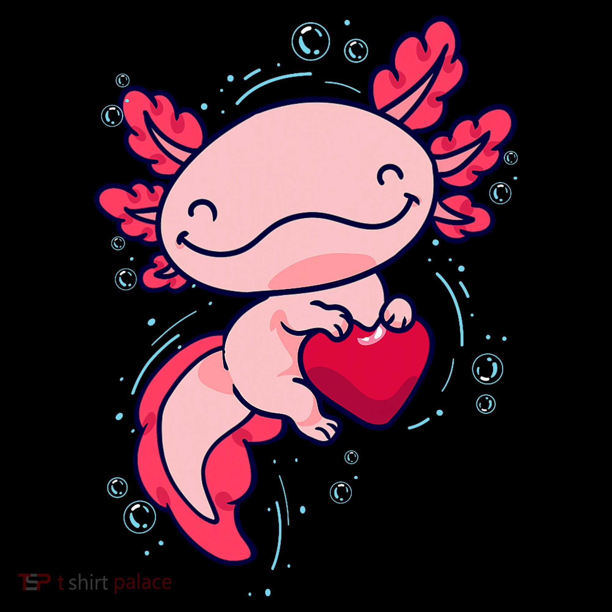 Axolotl Axolotl Cute Heart Hoodie