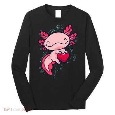 Axolotl Axolotl Cute Heart Long Sleeve Shirt