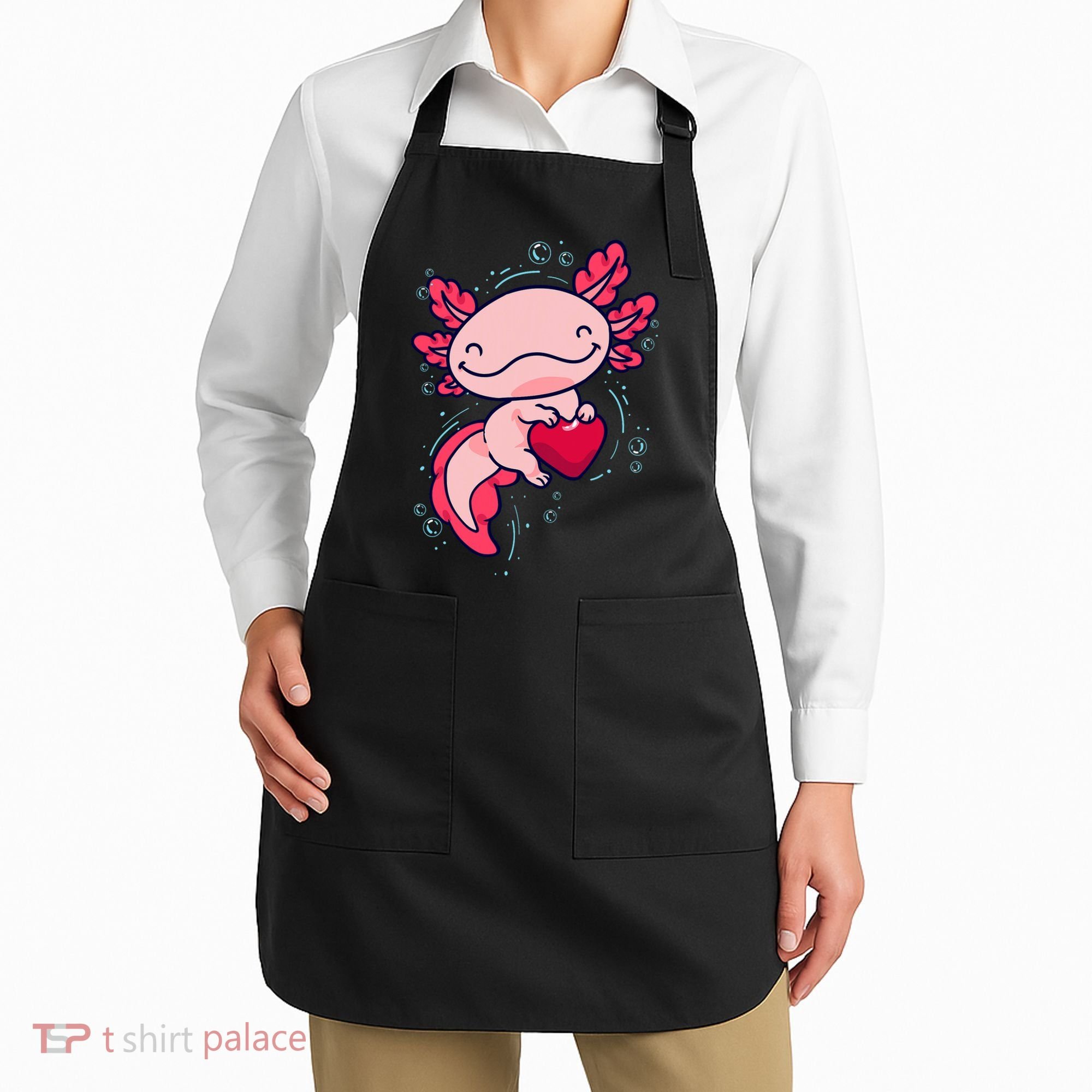Axolotl Axolotl Cute Heart Apron