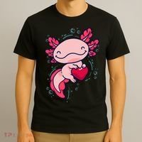 Axolotl Axolotl Cute Heart T-Shirt thumb 3
