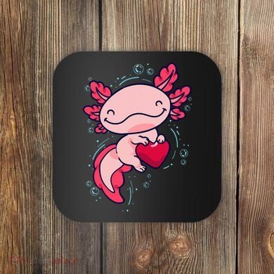 Axolotl Axolotl Cute Heart Coaster