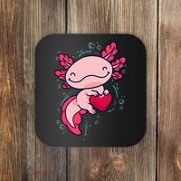 Axolotl Axolotl Cute Heart Coaster thumb 0
