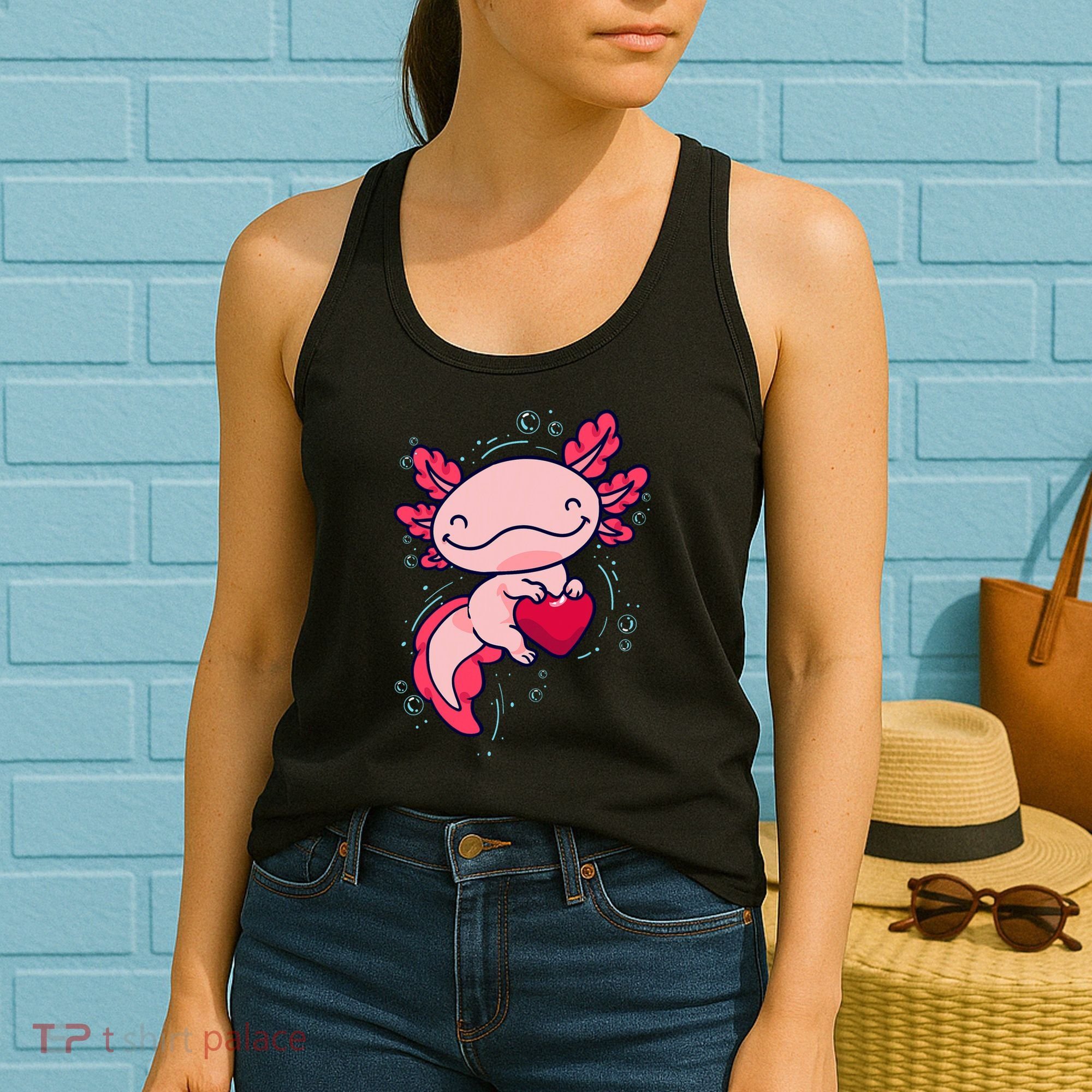 Axolotl Axolotl Cute Heart Women's Tank Top