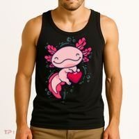 Axolotl Axolotl Cute Heart Tank Top thumb 3
