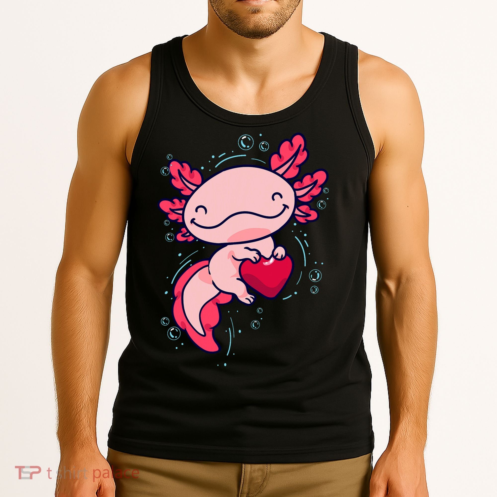 Axolotl Axolotl Cute Heart Tank Top