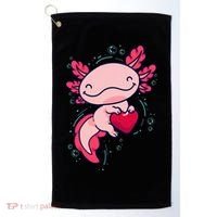 Axolotl Axolotl Cute Heart Golf Towel thumb 0