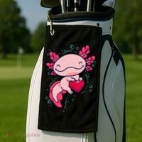Axolotl Axolotl Cute Heart Golf Towel thumb 2