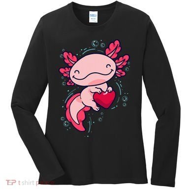 Axolotl Axolotl Cute Heart Women's Long Sleeve Shirt