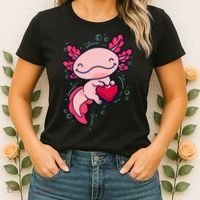 Axolotl Axolotl Cute Heart Women's T-Shirt thumb 2