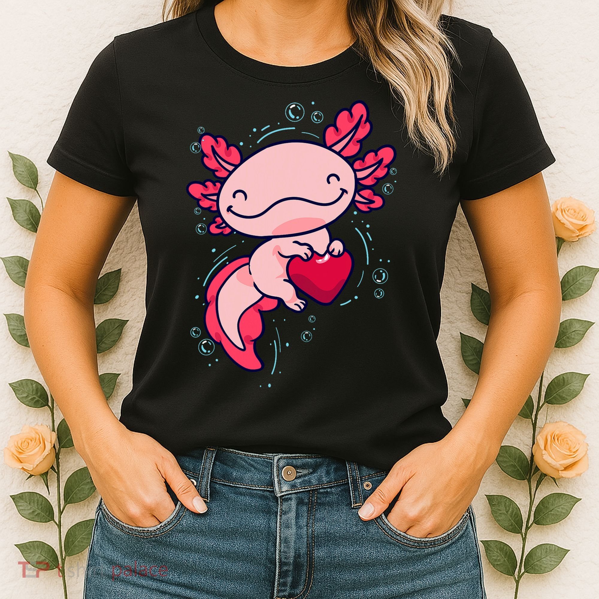 Axolotl Axolotl Cute Heart Women's T-Shirt