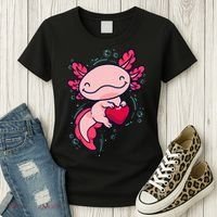 Axolotl Axolotl Cute Heart Women's T-Shirt thumb 3