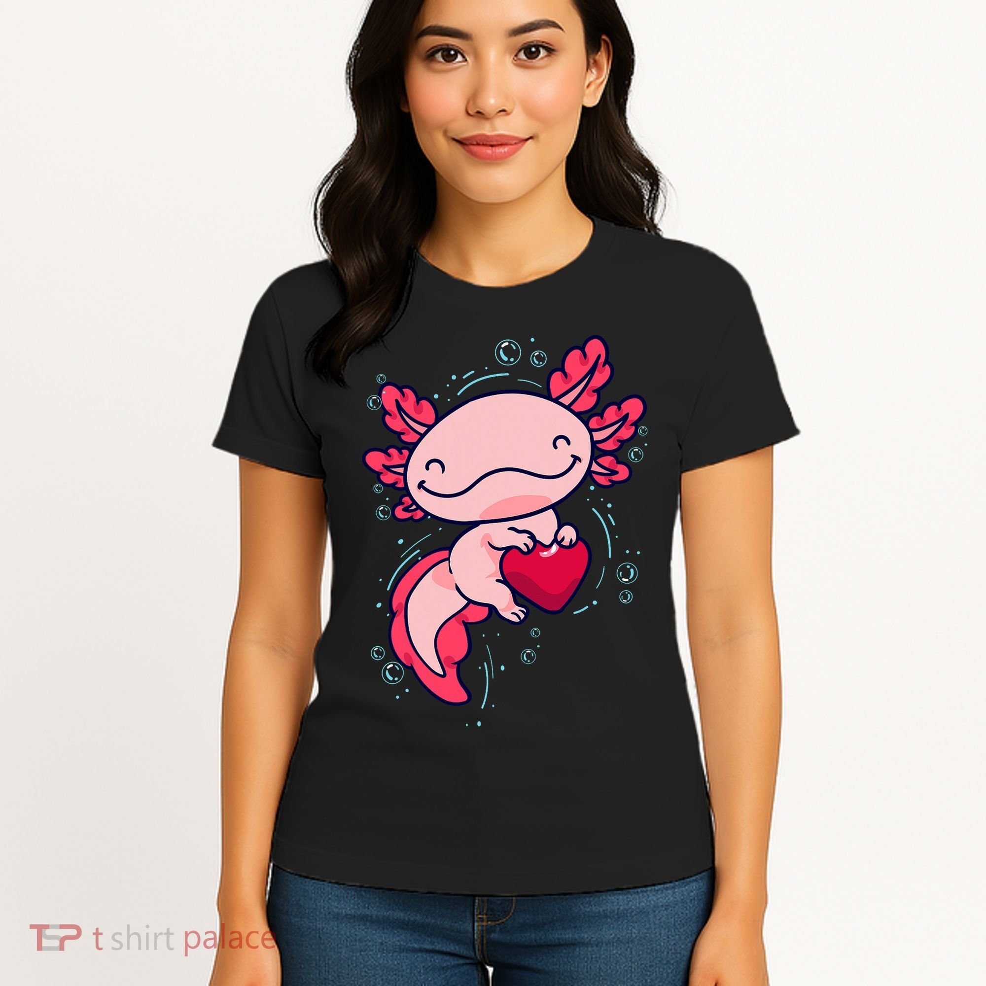 Axolotl Axolotl Cute Heart Women's T-Shirt