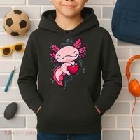 Axolotl Axolotl Cute Heart Kids Hoodie thumb 2