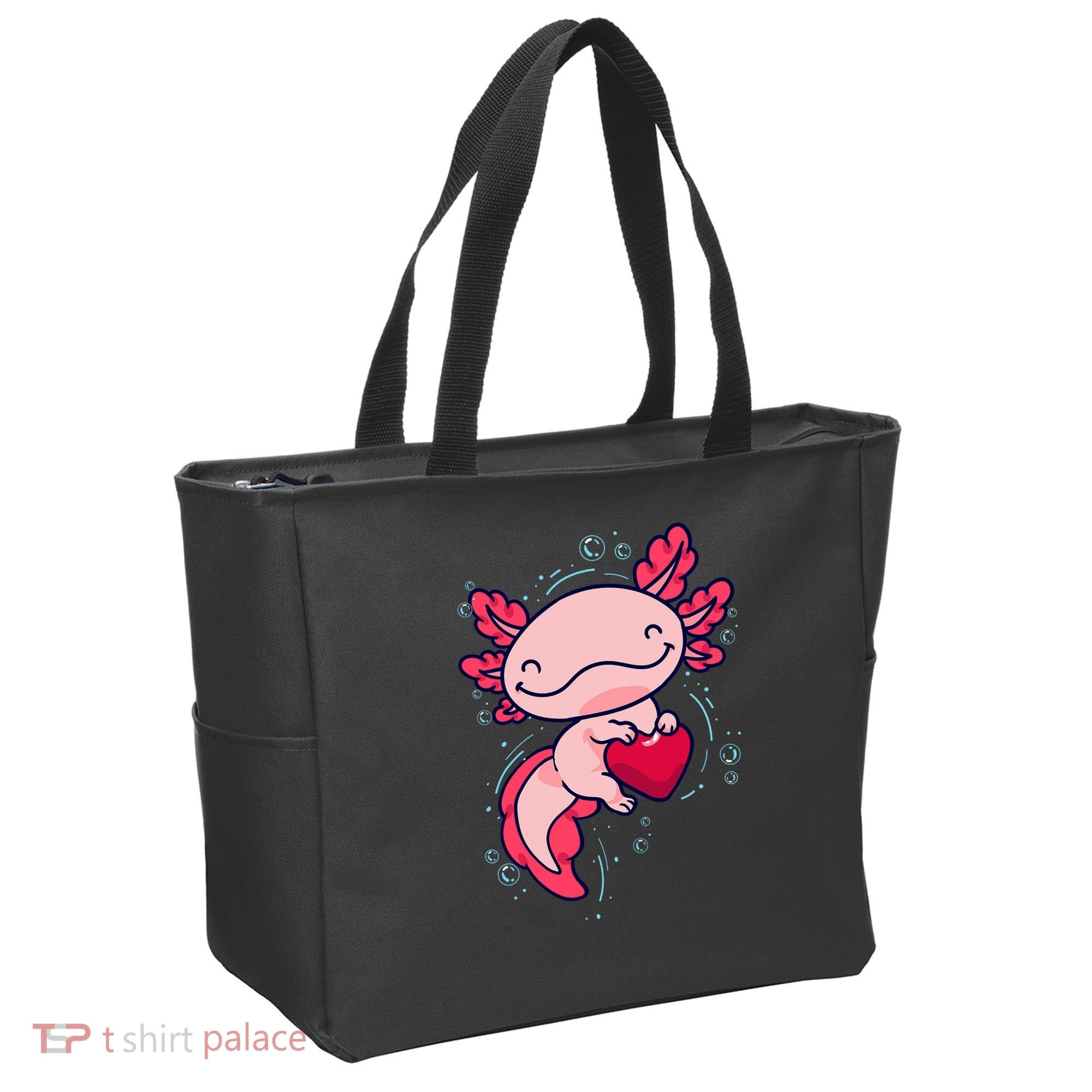 Axolotl Axolotl Cute Heart Tote Bag