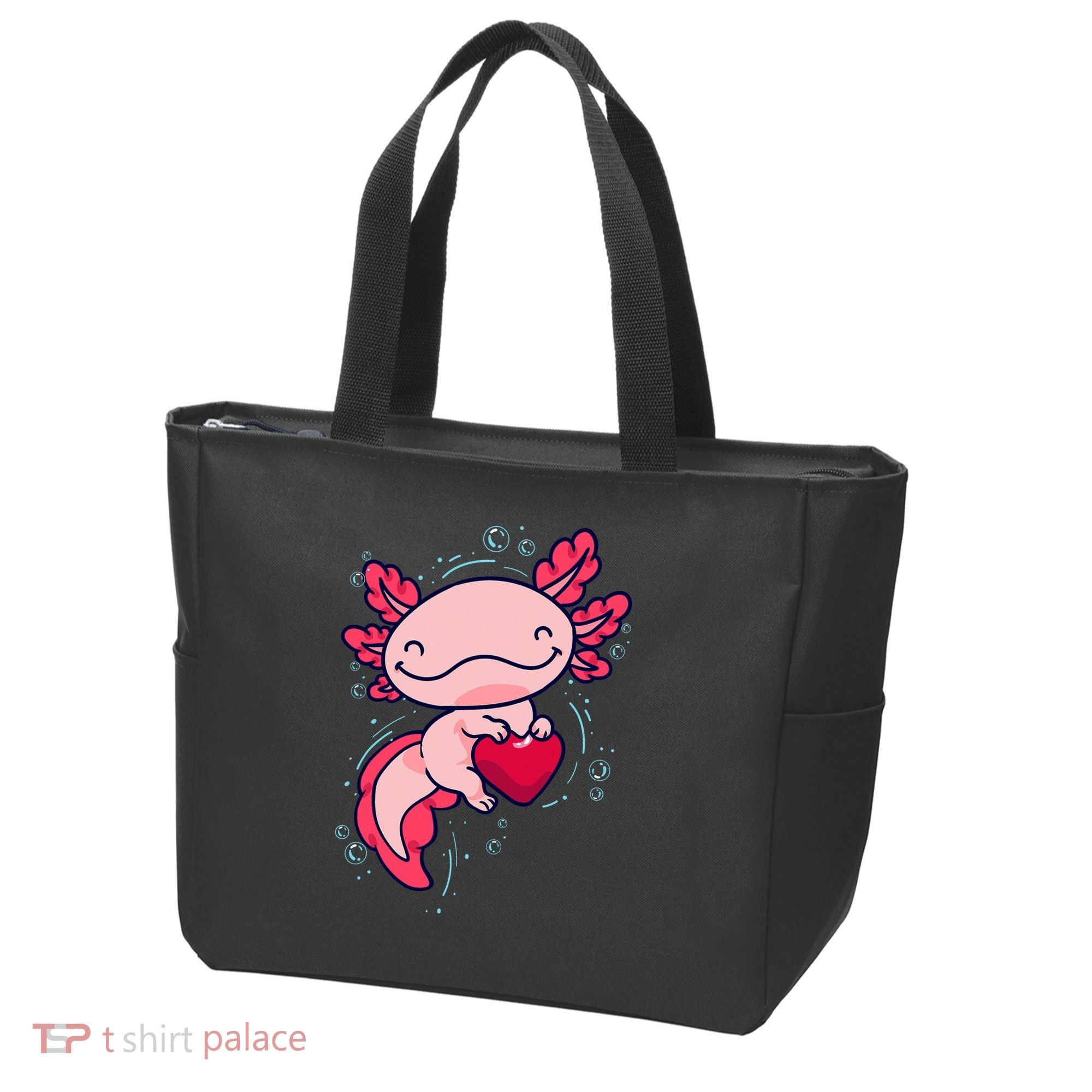 Axolotl Axolotl Cute Heart Tote Bag