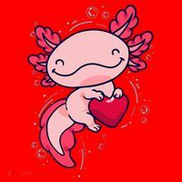 Axolotl Axolotl Cute Heart Santa Hat thumb 1