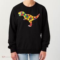 Autism Awareness Cute Dinosaur T Rex Women's Sweatshirt thumb 0