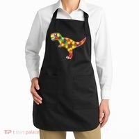 Autism Awareness Cute Dinosaur T Rex Apron thumb 2