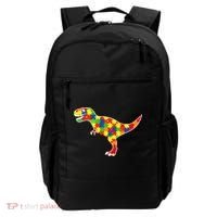 Autism Awareness Cute Dinosaur T Rex Backpack thumb 0