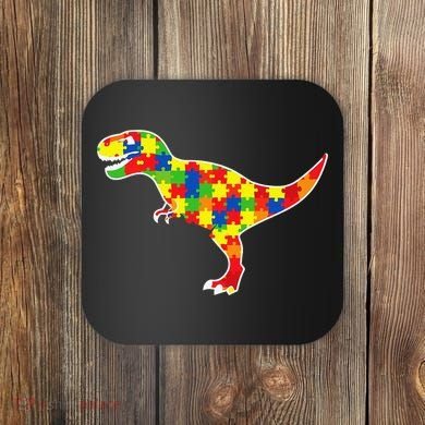 Autism Awareness Cute Dinosaur T Rex Coaster