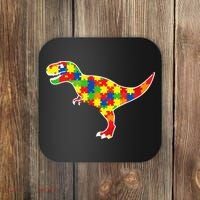 Autism Awareness Cute Dinosaur T Rex Coaster thumb 0