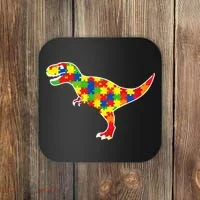 Autism Awareness Cute Dinosaur T Rex Coaster thumb 0