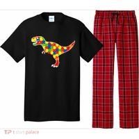 Autism Awareness Cute Dinosaur T Rex Pajama Set thumb 0