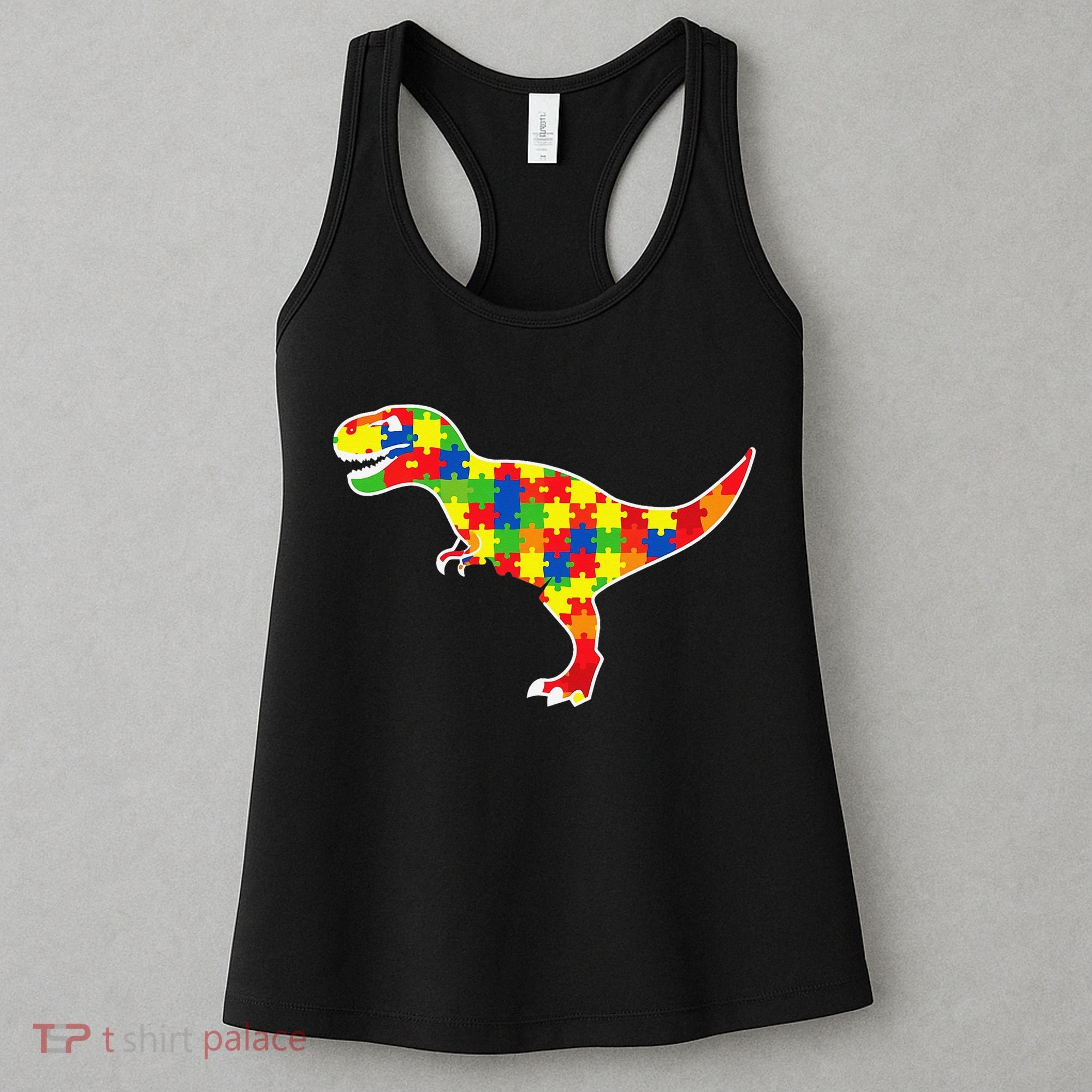 Autism Awareness Cute Dinosaur T Rex Women's Tank Top
