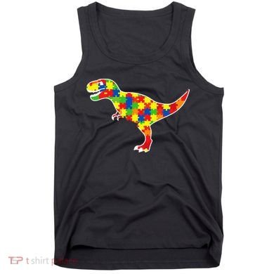 Autism Awareness Cute Dinosaur T Rex Tank Top