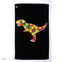 Autism Awareness Cute Dinosaur T Rex Golf Towel thumb 0