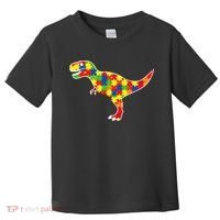 Autism Awareness Cute Dinosaur T Rex Toddler T-Shirt thumb 0