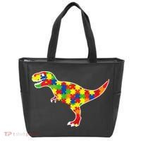 Autism Awareness Cute Dinosaur T Rex Tote Bag thumb 0