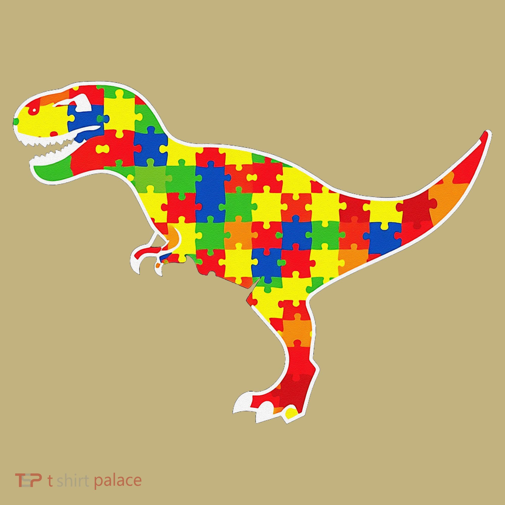 Autism Awareness Cute Dinosaur T Rex Long Sleeve Shirt