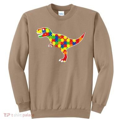 Autism Awareness Cute Dinosaur T Rex Sweatshirt