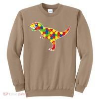Autism Awareness Cute Dinosaur T Rex Sweatshirt thumb 0