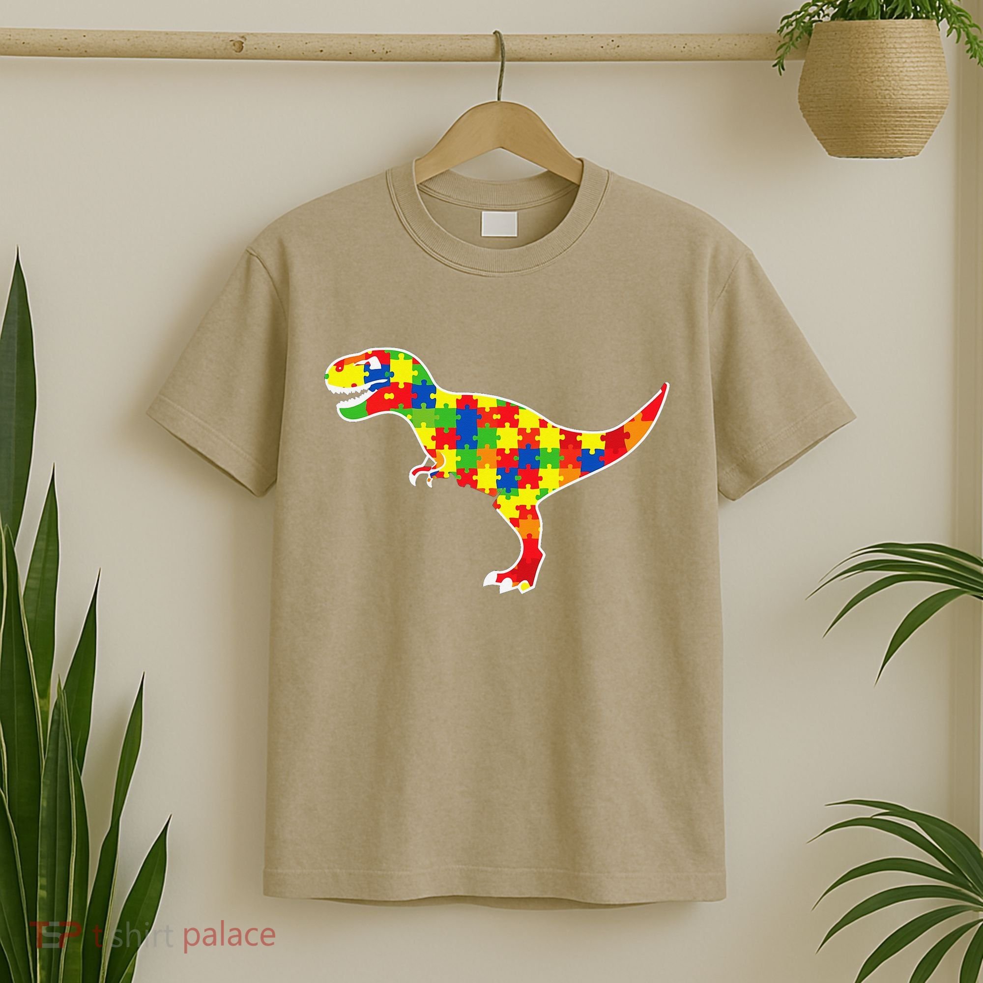 Autism Awareness Cute Dinosaur T Rex T-Shirt