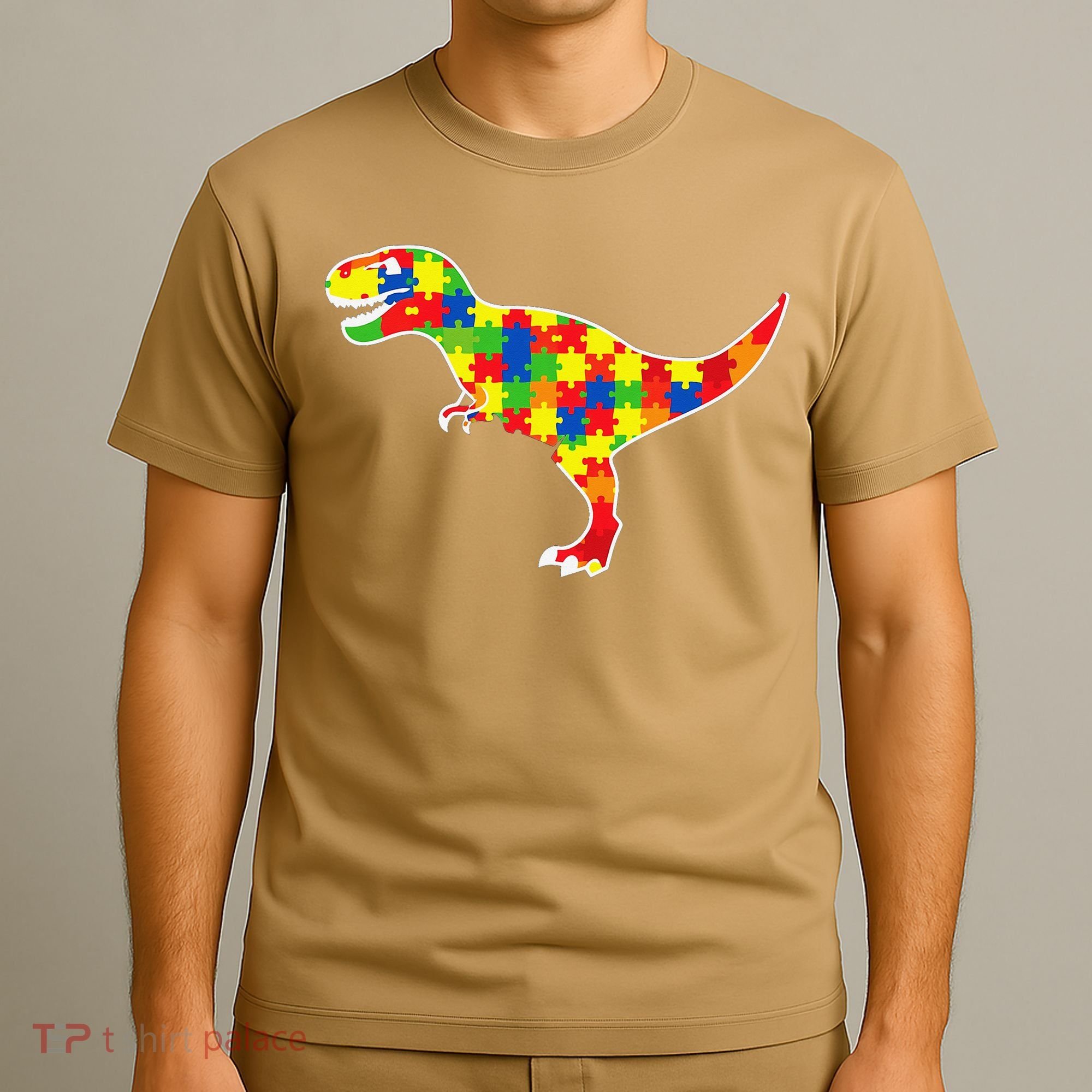 Autism Awareness Cute Dinosaur T Rex T-Shirt