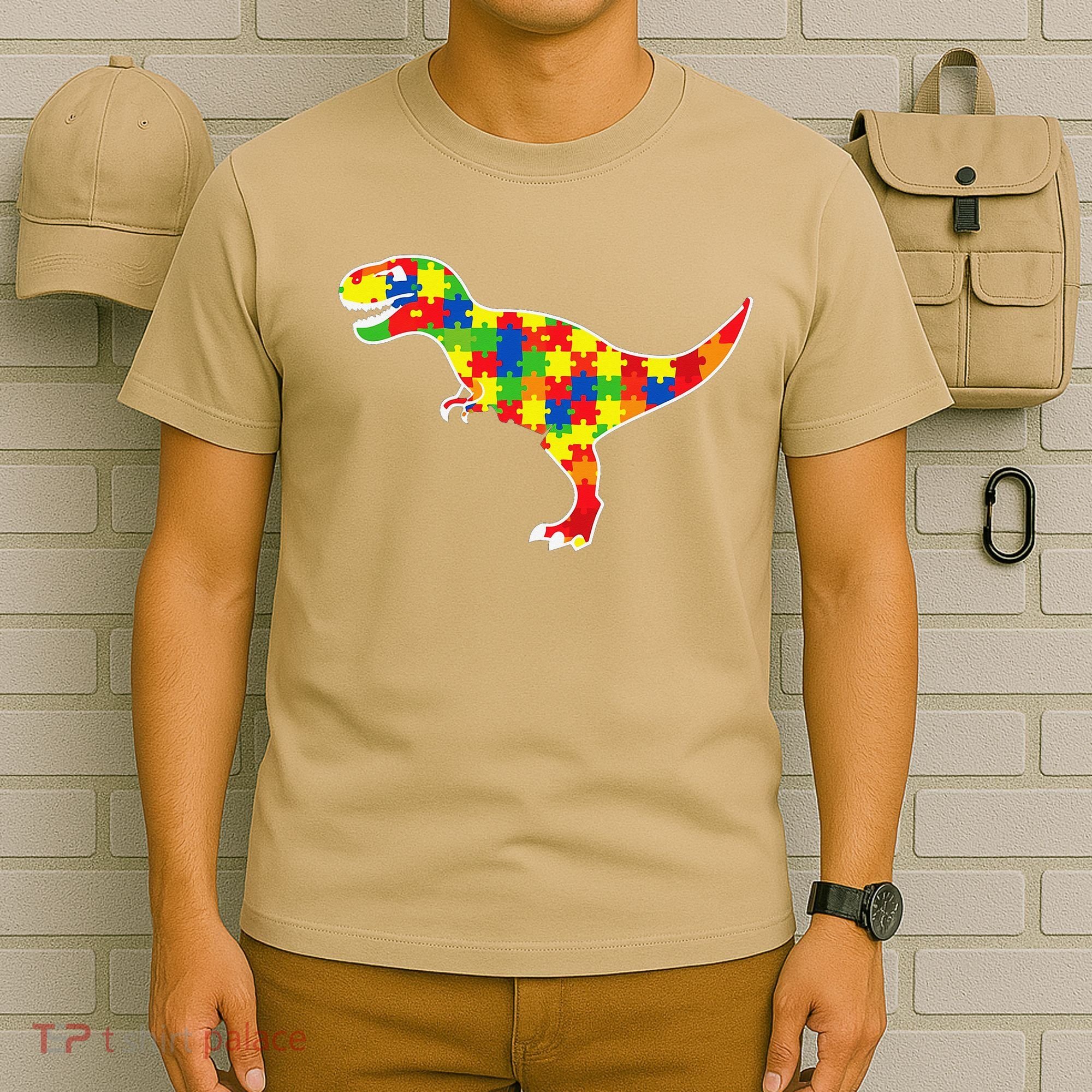 Autism Awareness Cute Dinosaur T Rex T-Shirt