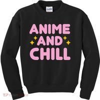 Anime And Chill Kids Sweatshirt thumb 0