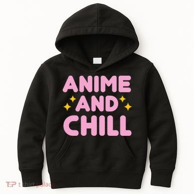 Anime And Chill Kids Hoodie